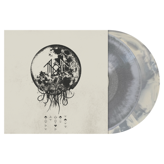 Sleep Token Take Me Back To Eden limited edition clear granite-filled + grey, cream vinyl 2LP mockup