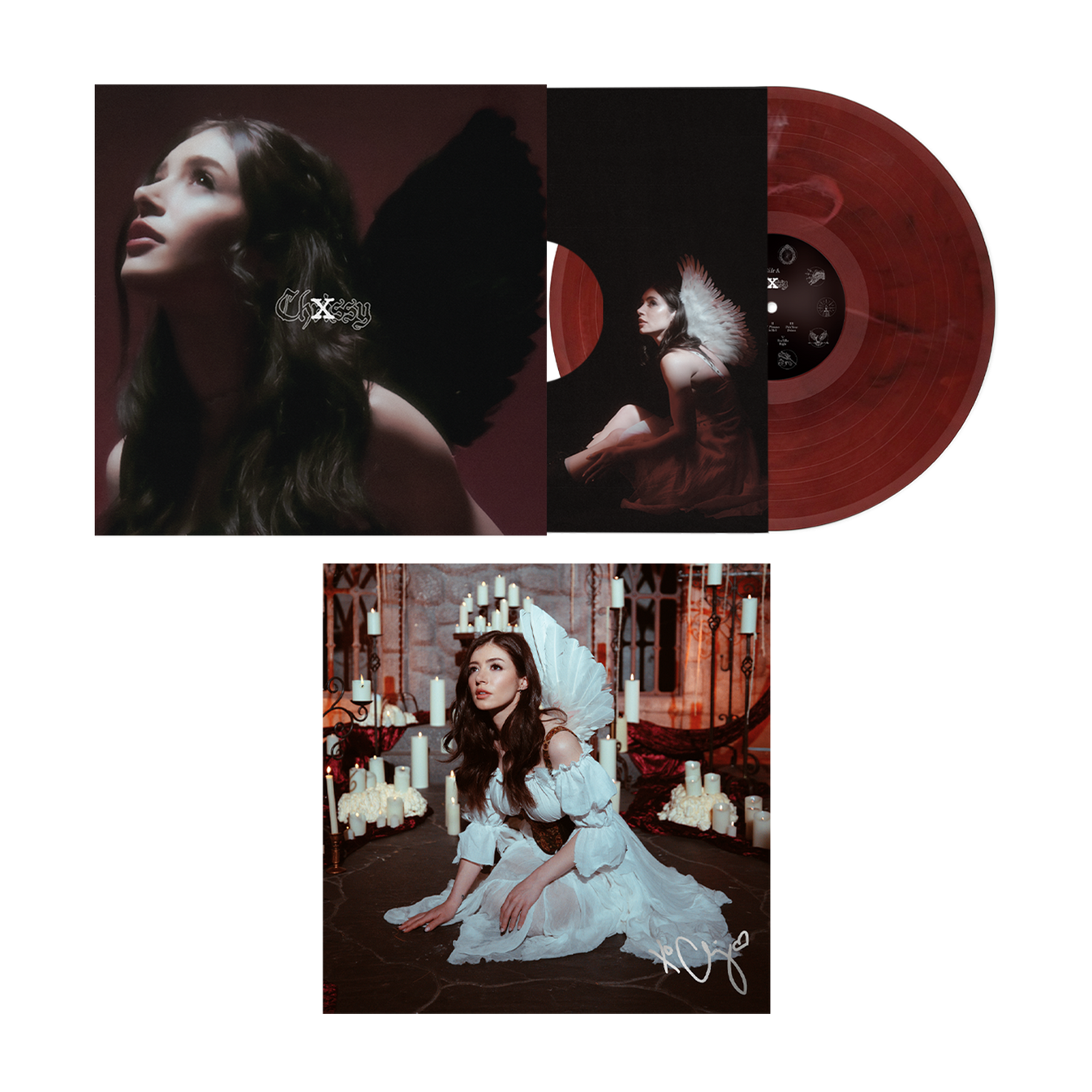 SIGNED Chrissy Costanza - X Limited Edition "Crimson Sin" Red Vinyl Record LP