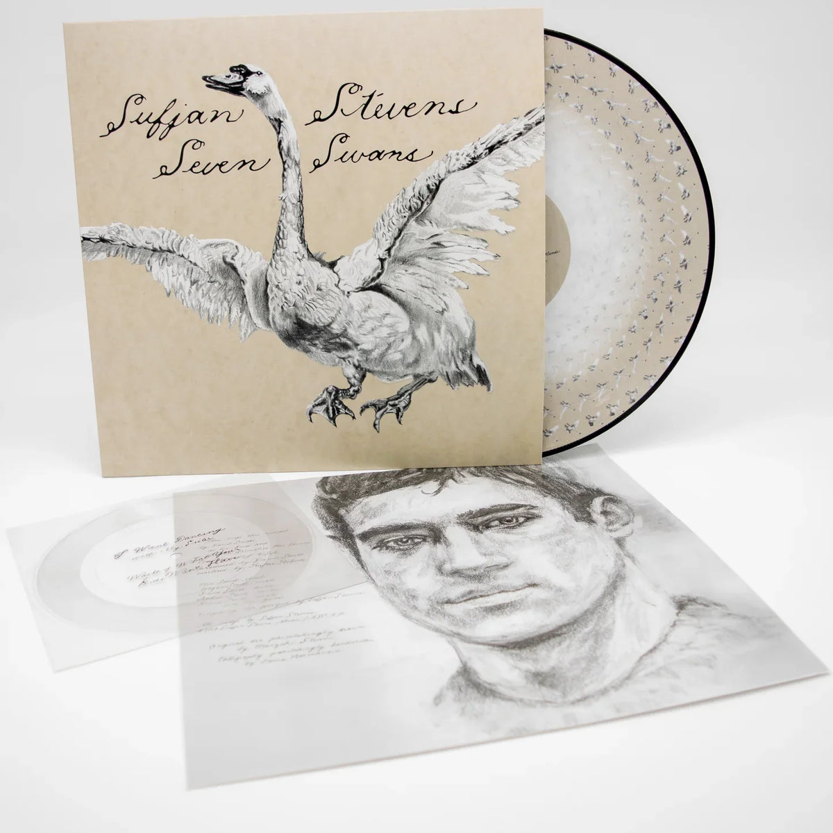 Sufjan Stevens Seven Swans limited edition zoetrope vinyl LP and flexi disc set