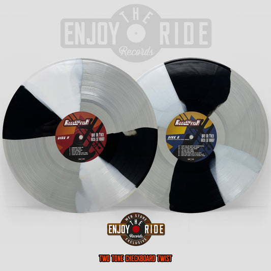 Reel Big Fish Why Do They Rock So Hard? limited edition Two Tone Checkerboard Twist vinyl 2LP mockup