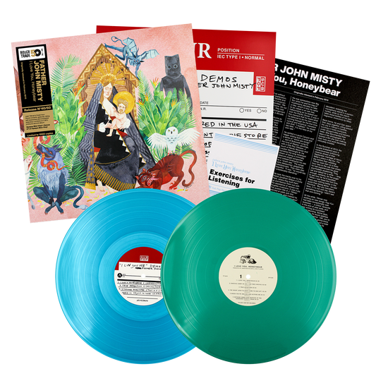 Father John Misty I Love You, Honeybear Rough Trade 50 limited edition mint + blue 2LP vinyl mockup
