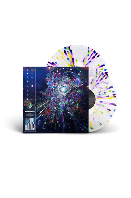 Subtronics Fractals limited edition clear radial splatter gatefold vinyl 2LP mockup