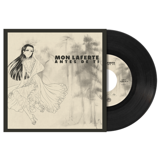 Mon Laferte Antes De Ti limited edition black 7" vinyl single mockup