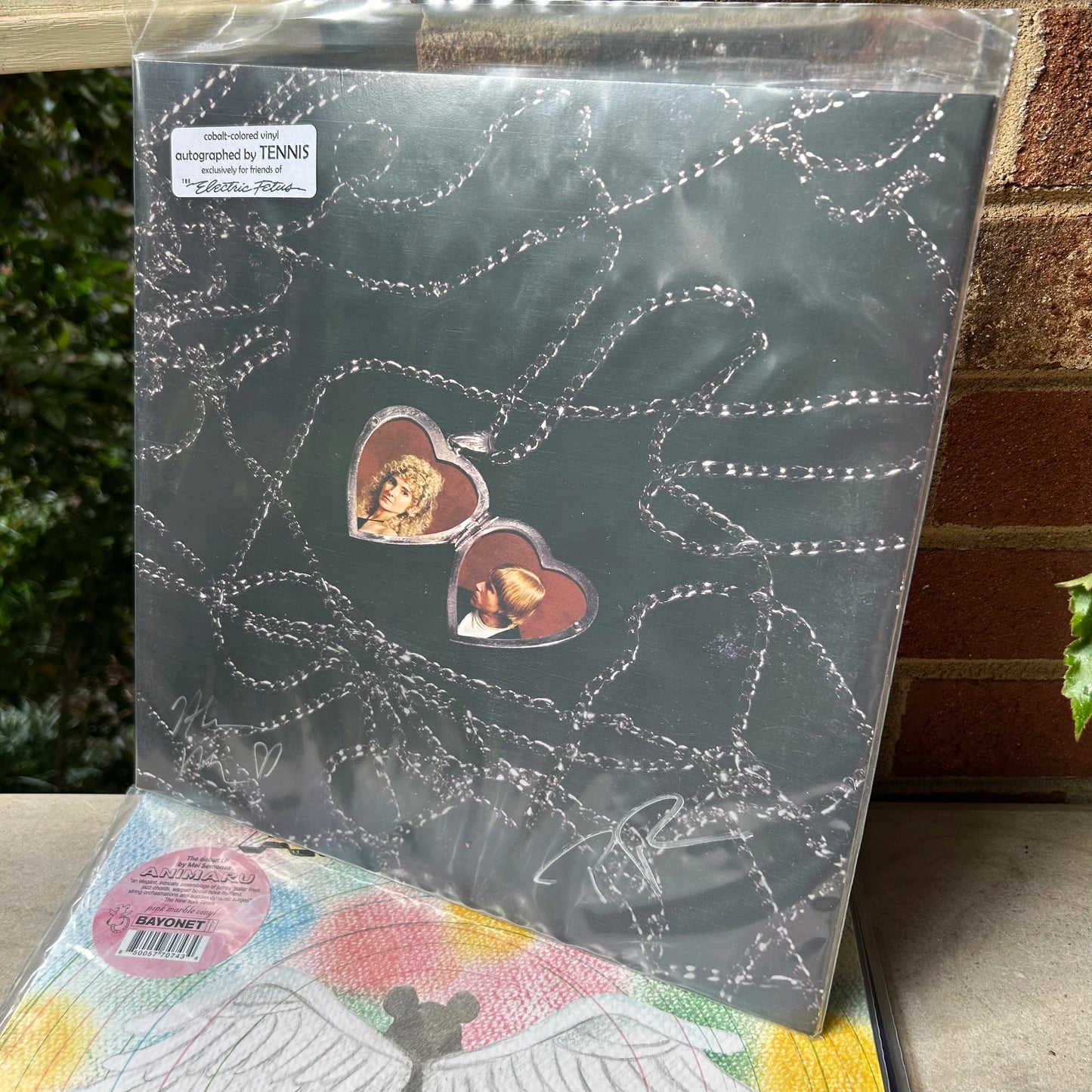 SIGNED Tennis - Face Down In The Garden Limited Edition Cobalt Vinyl Record LP