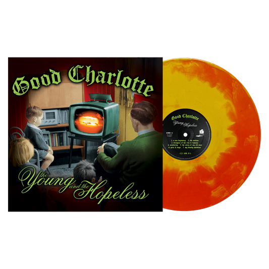 Good Charlotte The Young And The Hopeless limited edition orange yellow vinyl LP mockup
