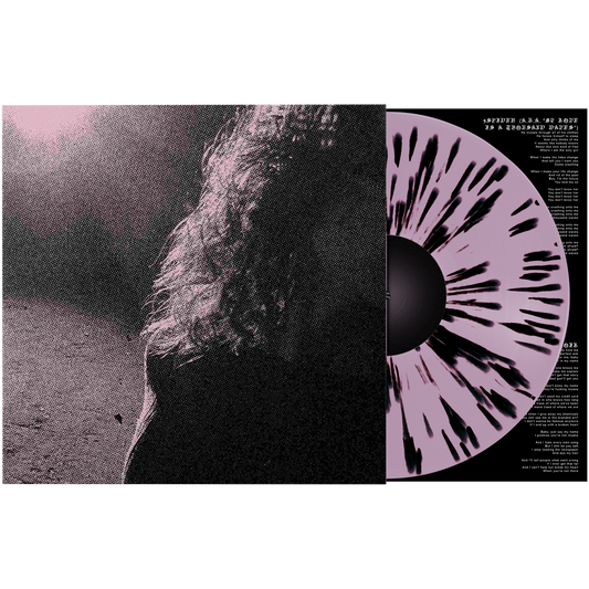 Venturing Ghostholding limited edition pink, black splatter vinyl 2LP mockup