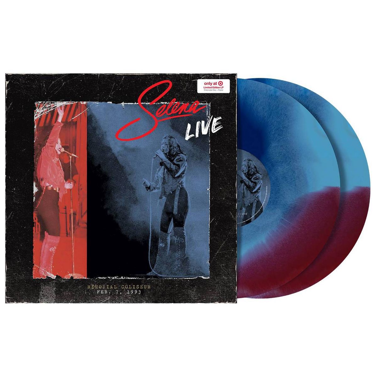 Selena - Live Limited Edition Red, Blue "Watercolor" Vinyl Record 2LP