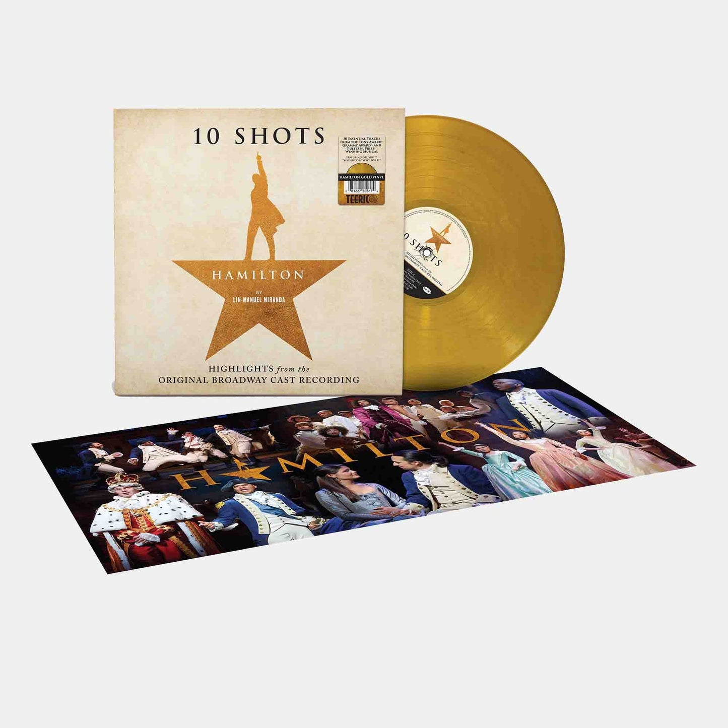 Lin-Manuel Miranda - Hamilton 10 Shots Limited Edition "Hamilton Gold" Vinyl Record LP