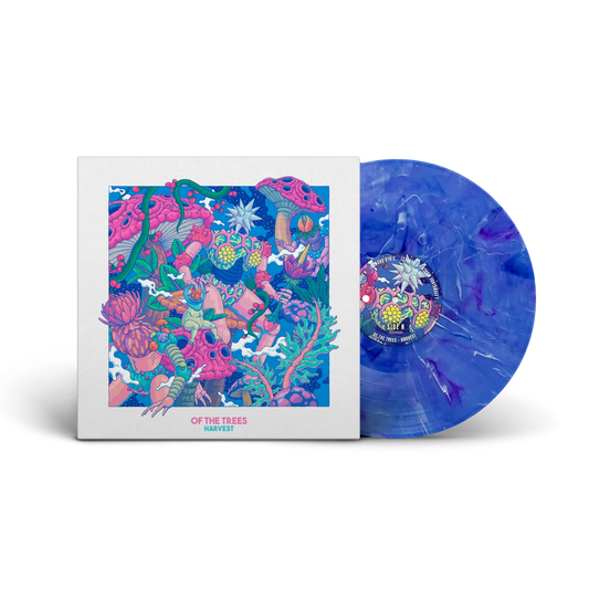 Of The Trees Harvest limited edition blue marbled splatter 12" vinyl EP mockup