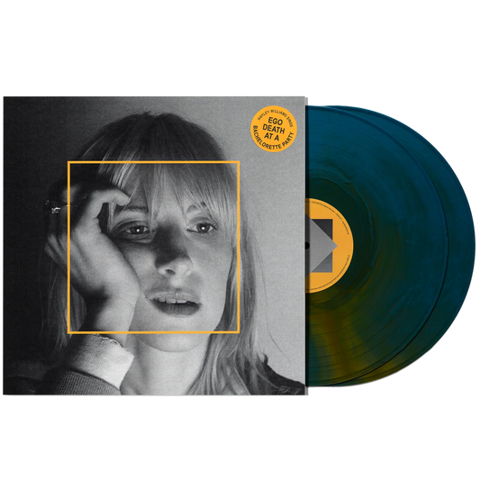 Hayley Williams Ego Death At A Bachelorette Party limited edition teal Mirtazapine splash vinyl 2LP mockup