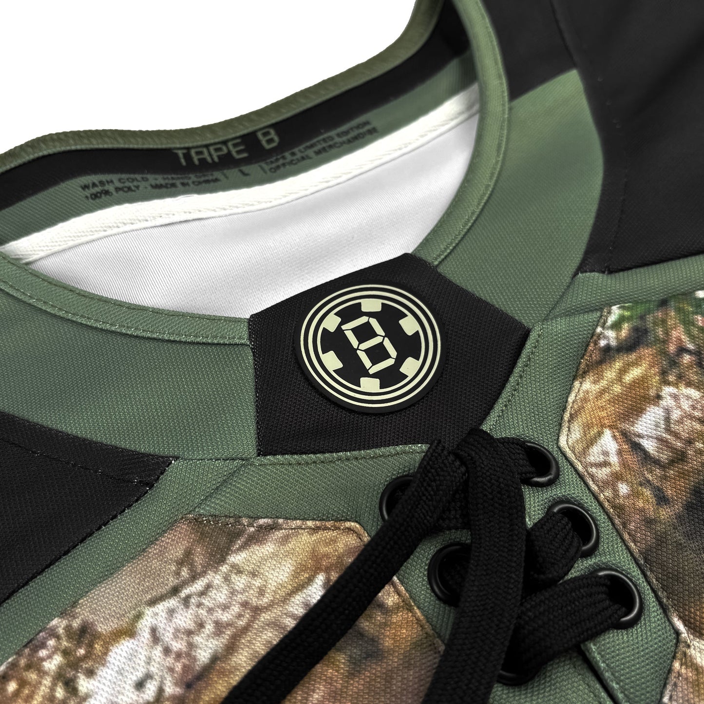 Tape B - REAL B Green Camo Hockey Jersey (Size Medium)