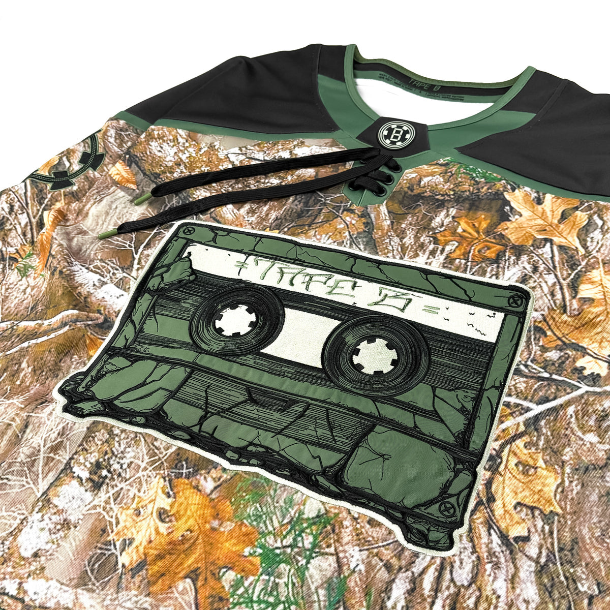 Tape B - REAL B Green Camo Hockey Jersey (Size Medium)