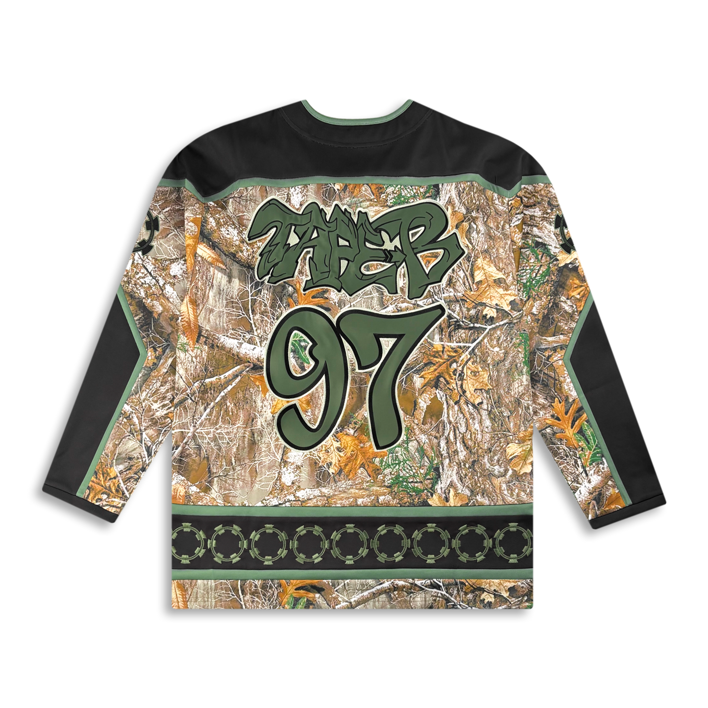 Tape B - REAL B Green Camo Hockey Jersey (Size Medium)