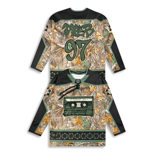 Tape B - REAL B Green Camo Hockey Jersey (Size Medium)