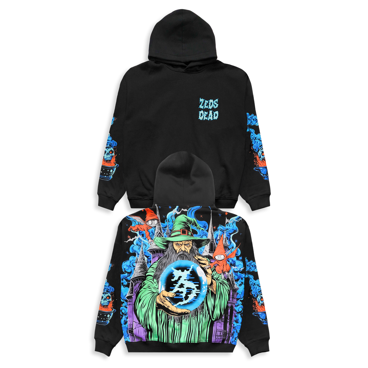 Zeds Dead Abracadabra ultra premium hoodie front and back