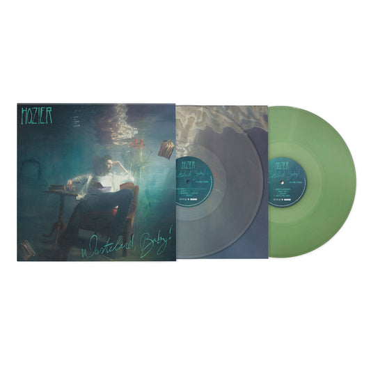 Hozier Wasteland, Baby! limited edition clear + transparent green vinyl 2LP mockup with cover