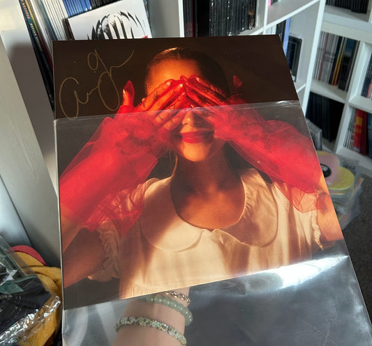 SIGNED Ariana Grande - Eternal Sunshine Limited Edition Ruby Red Vinyl Record LP