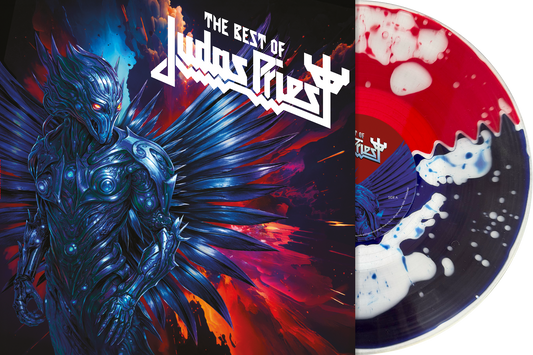Judas Priest - The Best Of Judas Priest Limited Edition "Jagged" Red, Blue Liquid-Filled Vinyl Record LP