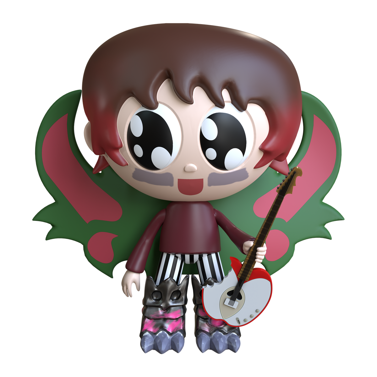 Porter Robinson SMILE! :D cheerleader action figure with guitar