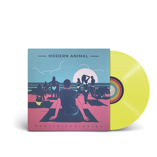 Magic City Hippies Modern Animal limited edition yellow vinyl LP mockup