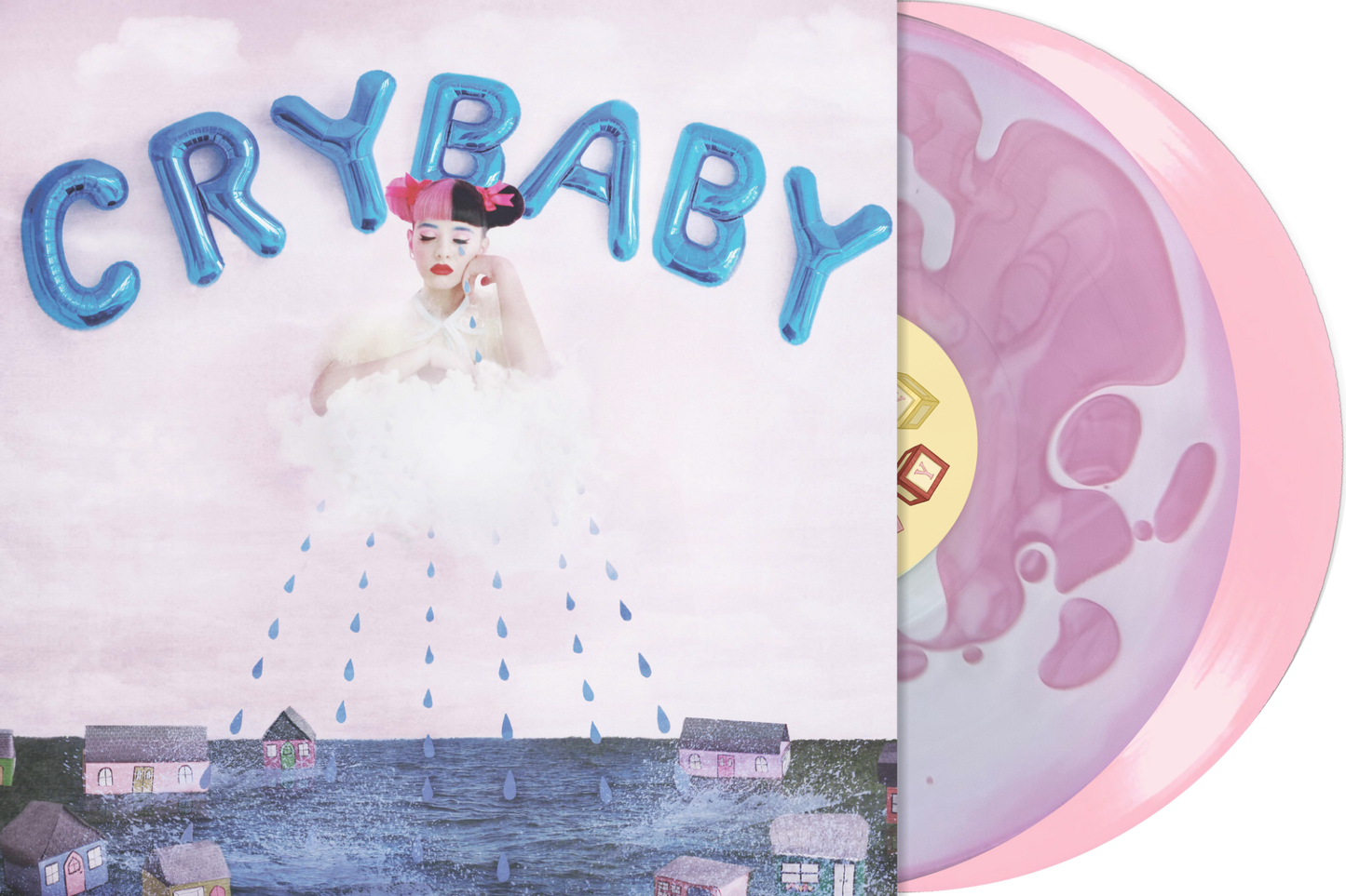 Melanie Martinez - Cry Baby Limited Edition "Spilled Milk" Liquid-Filled + Pastel Pink Vinyl Record 2LP Set