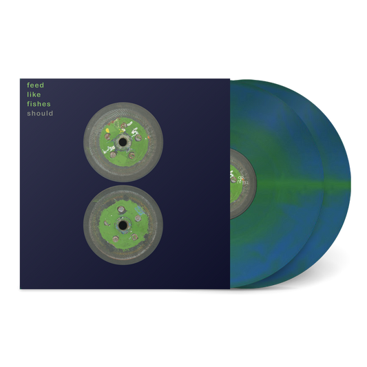 Should Feed Like Fishes limited edition Ocean Warm green, blue vinyl 2LP Numero exclusive mockup