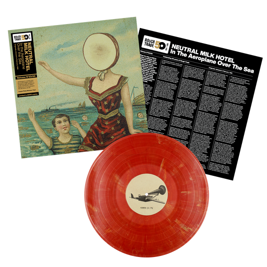 Neutral Milk Hotel In The Aeroplane Over The Sea limited edition copper ruby shimmer vinyl LP mockup