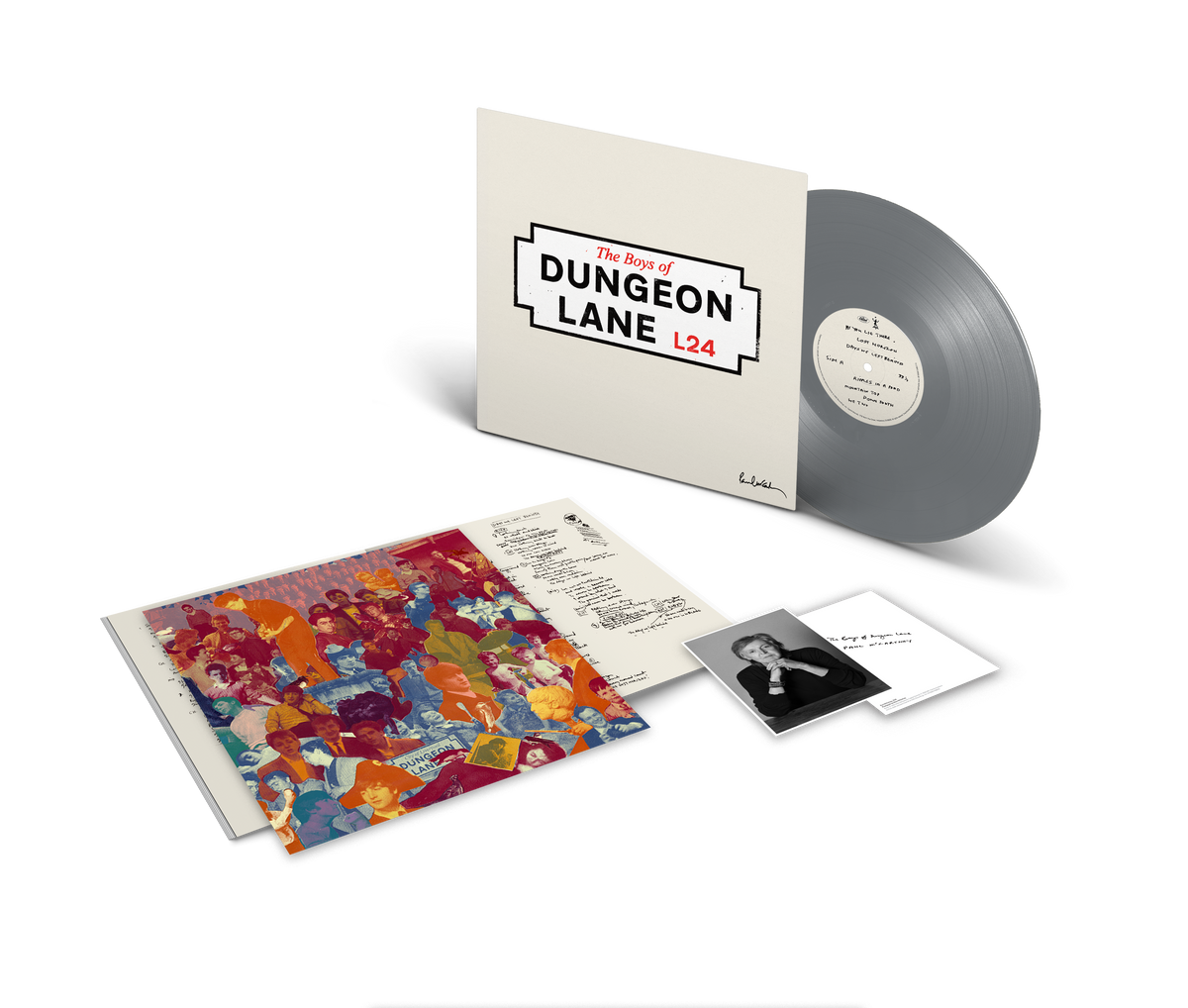 Paul McCartney The Boys Of Dungeon Lane listening party exclusive silver vinyl LP mockup