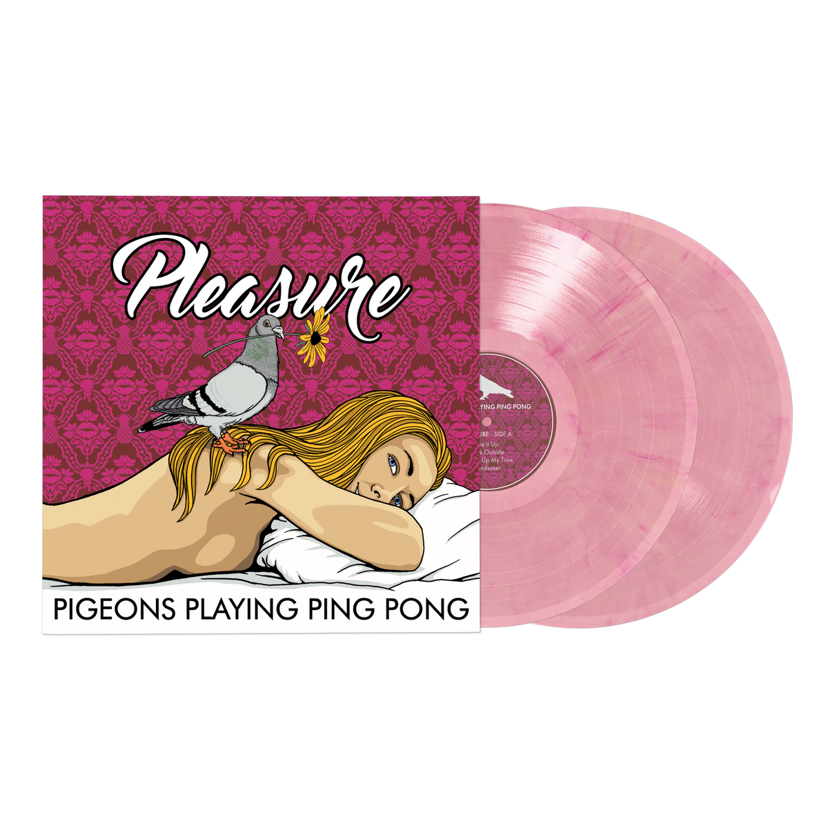 Pigeons Playing Ping Pong - Pleasure Limited Edition Pink Marble Vinyl Record 2LP