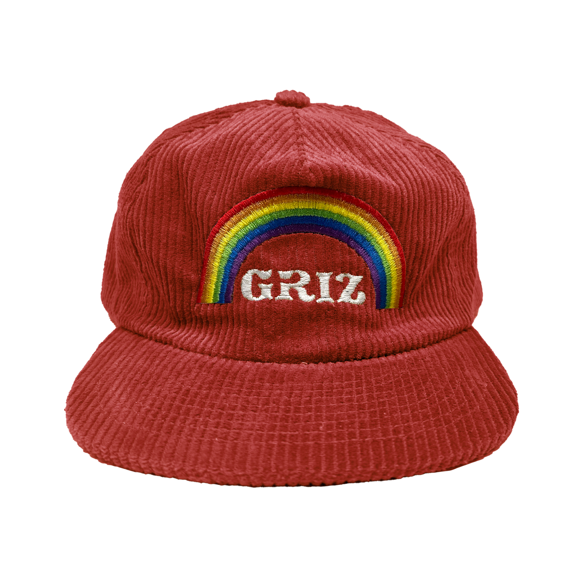GRiZ rainbow logo corduroy hat in Reddish