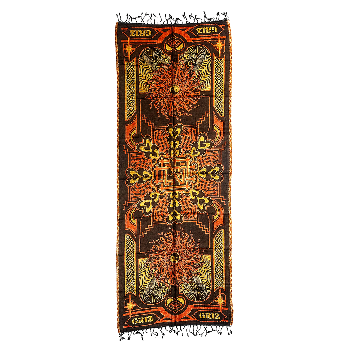 GRiZ x R.A.G.E. Nation Apparel Floweret pashmina in Orange Bloom