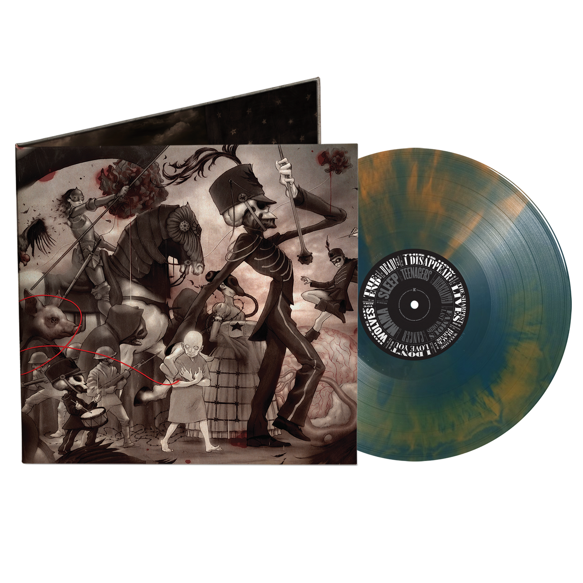 My Chemical Romance The Black Parade limited edition New York City exclusive green & gold patina vinyl LP mockup