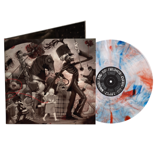 My Chemical Romance The Black Parade limited edition Washington DC exclusive red, white & blue marble vinyl LP mockup