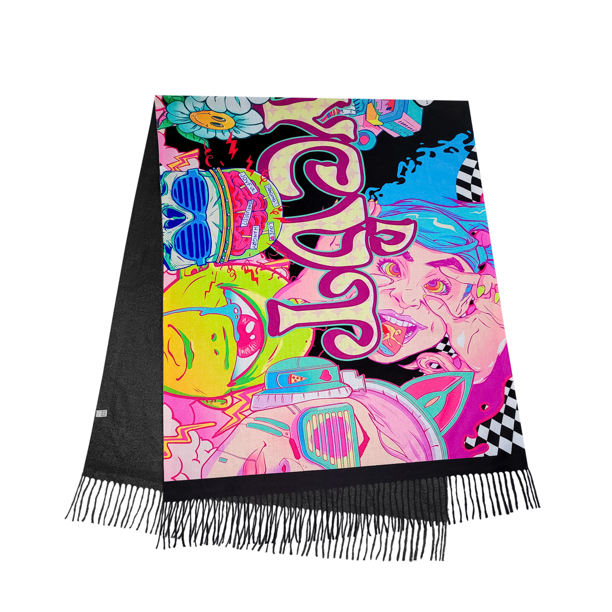 ALLEYCVT Feel It pashmina folded with fringe