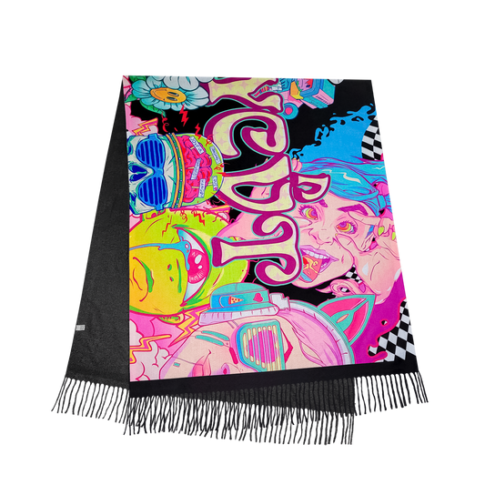ALLEYCVT Feel It pashmina folded with fringe