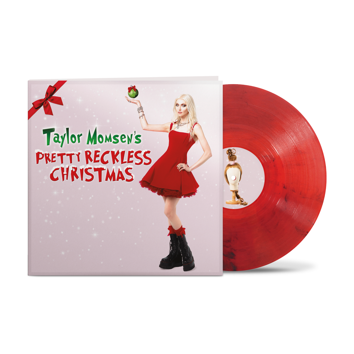 SIGNED The Pretty Reckless - Taylor Momsen's Pretty Reckless Christmas Limited Edition Red Smoke Vinyl Record LP