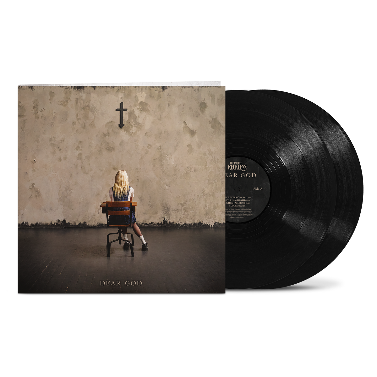 The Pretty Reckless Dear God limited edition black vinyl 2LP mockup