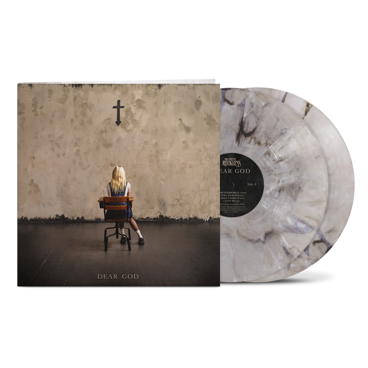 The Pretty Reckless Dear God limited edition ghost vinyl 2LP mockup