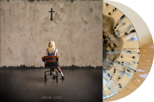 The Pretty Reckless Dear God limited edition black ochre splatter vinyl 2LP mockup