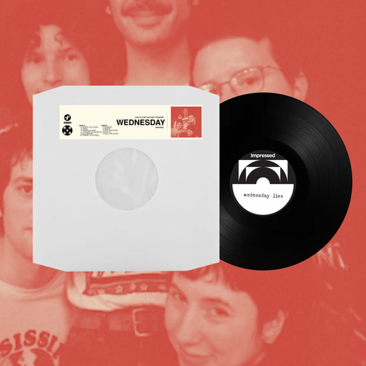 Wednesday Live At The Factory Theatre limited edition white label vinyl LP mockup