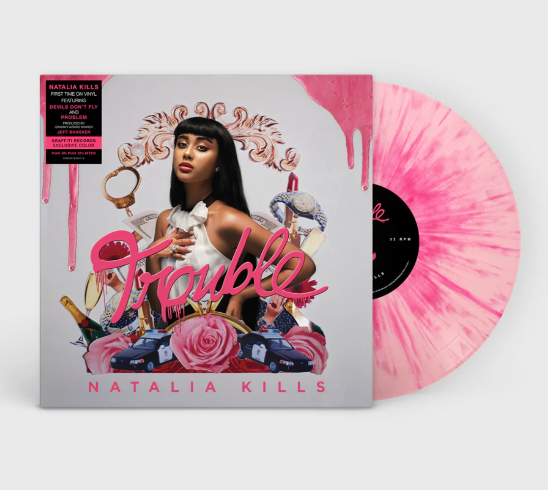 Natalia Kills - Trouble Limited Edition Pink on Pink Splatter Vinyl Record LP