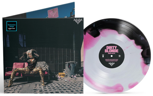 Bebe Rexha - Dirty Blonde Limited Edition Hot Pink, Black, White Swirl Vinyl Record LP