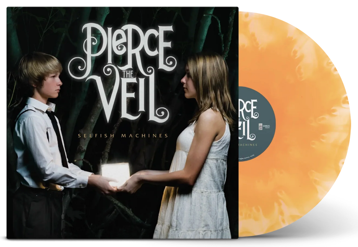 Pierce The Veil - Selfish Machines Limited Edition Neon Orange Cloudy Vinyl Record LP