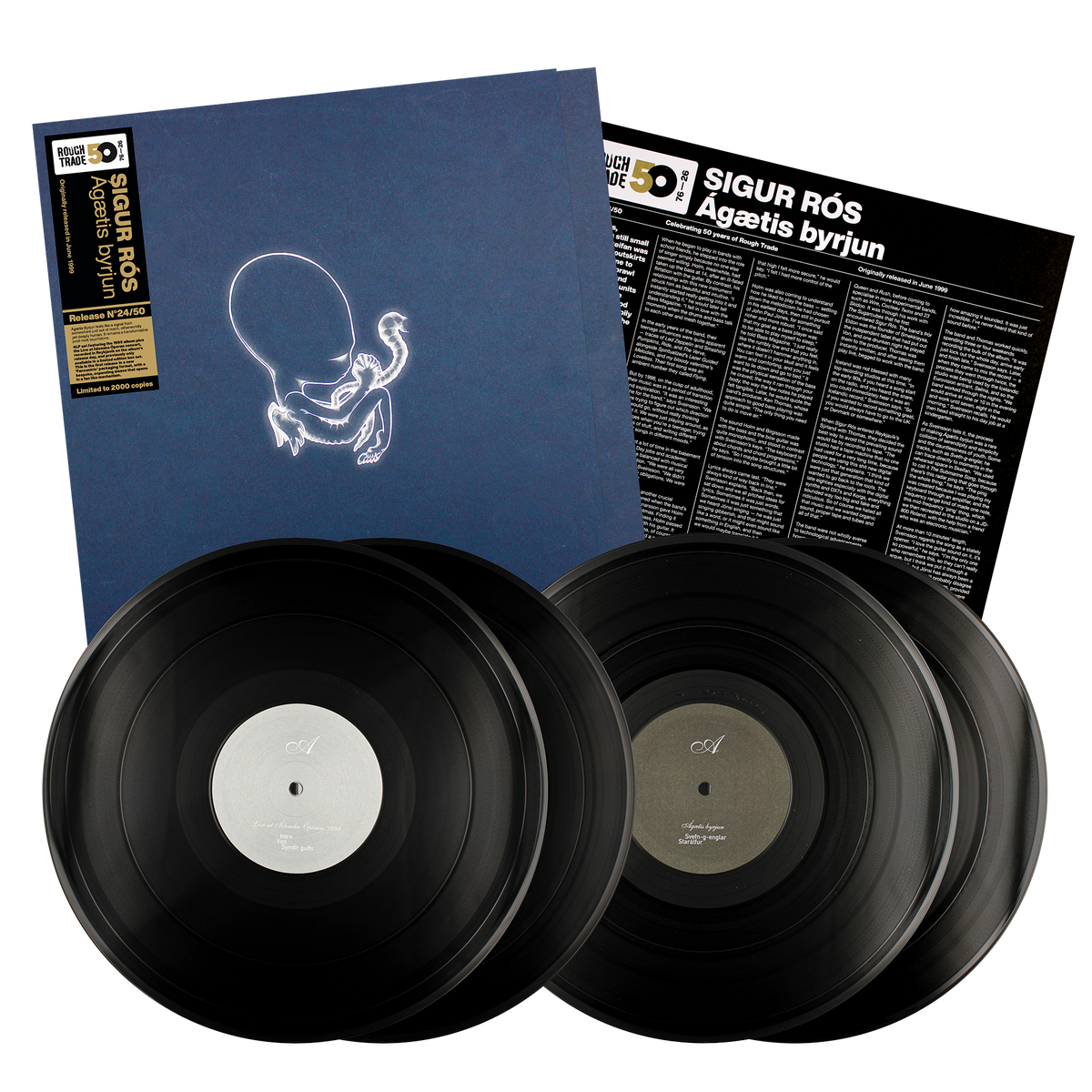 Sigur Rós Ágætis Byrjun Rough Trade 50 limited edition 4xLP vinyl box set mockup