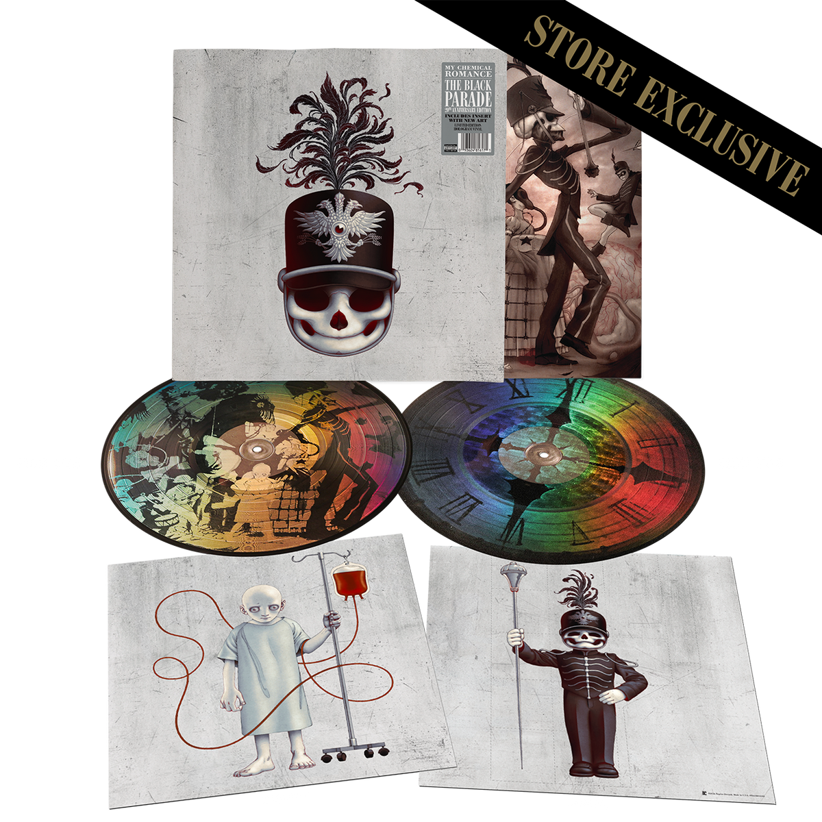 My Chemical Romance The Black Parade limited edition laser-etched Hologram vinyl LP mockup