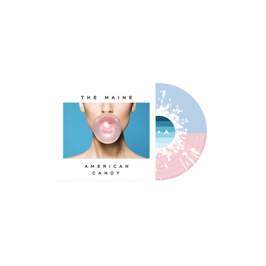 The Maine American Candy limited edition half-half splatter vinyl LP mockup