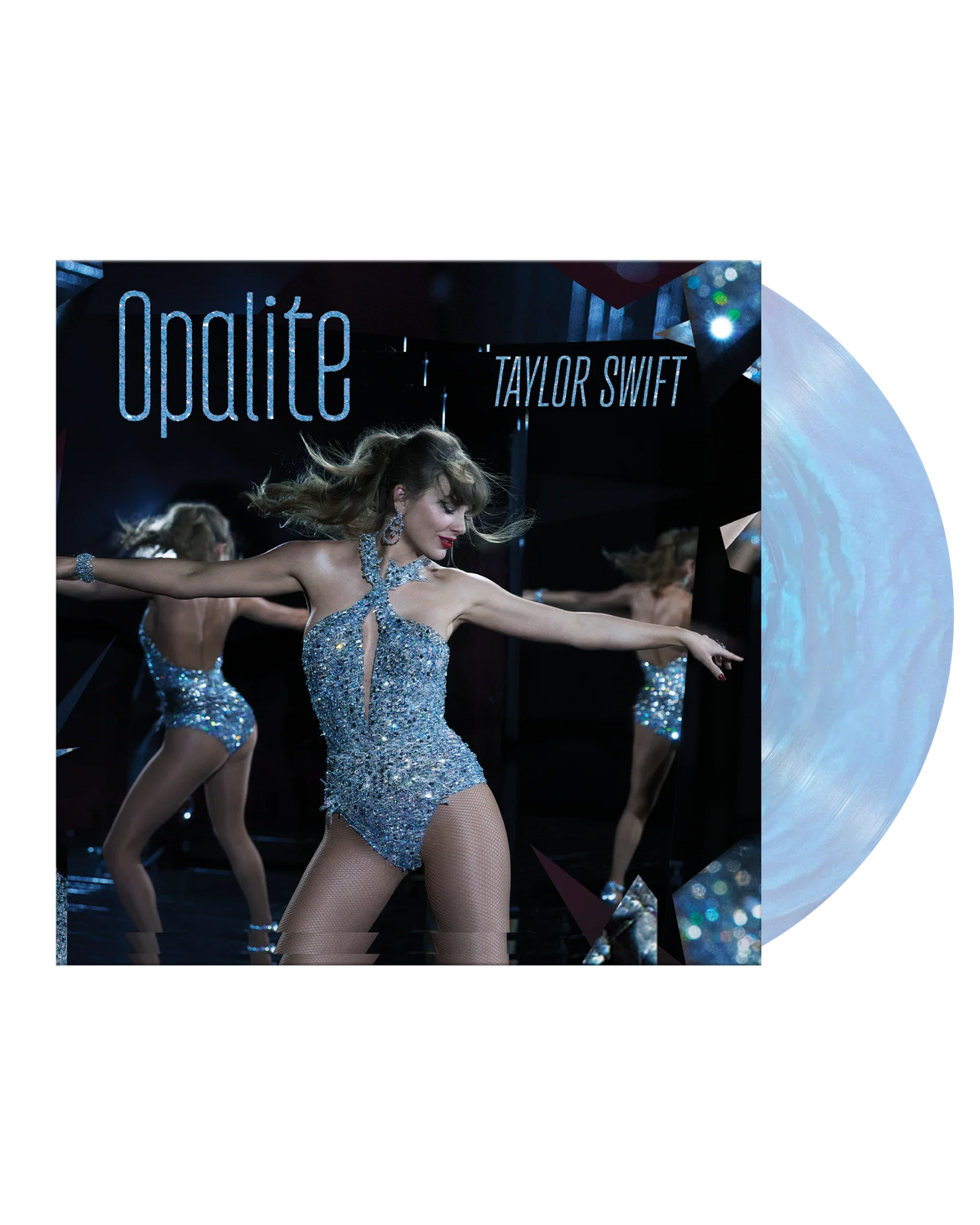 Taylor Swift Opalite limited edition blue pearlescent 7 inch vinyl single mockup