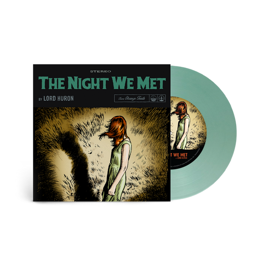 Lord Huron The Night We Met Limited Edition Teal Translucent 7 Single Vinyl Record mockup