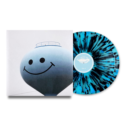 underscores Fishmonger deadAir Legacy Edition light blue, black and dark blue splatter vinyl 2LP mockup