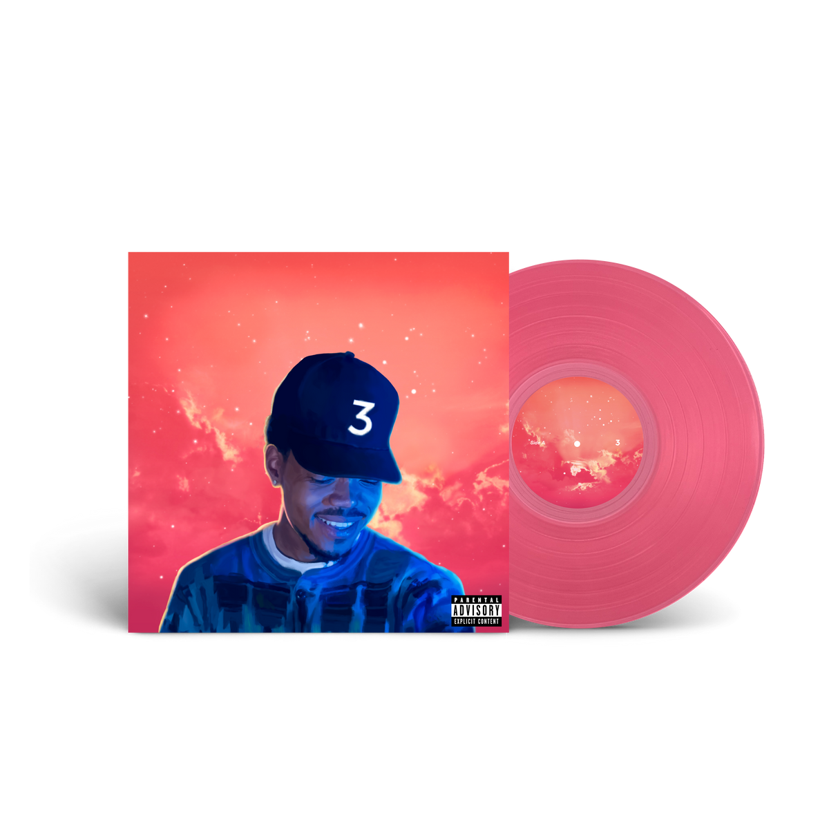 Chance The Rapper Coloring Book limited edition transparent pink vinyl mockup